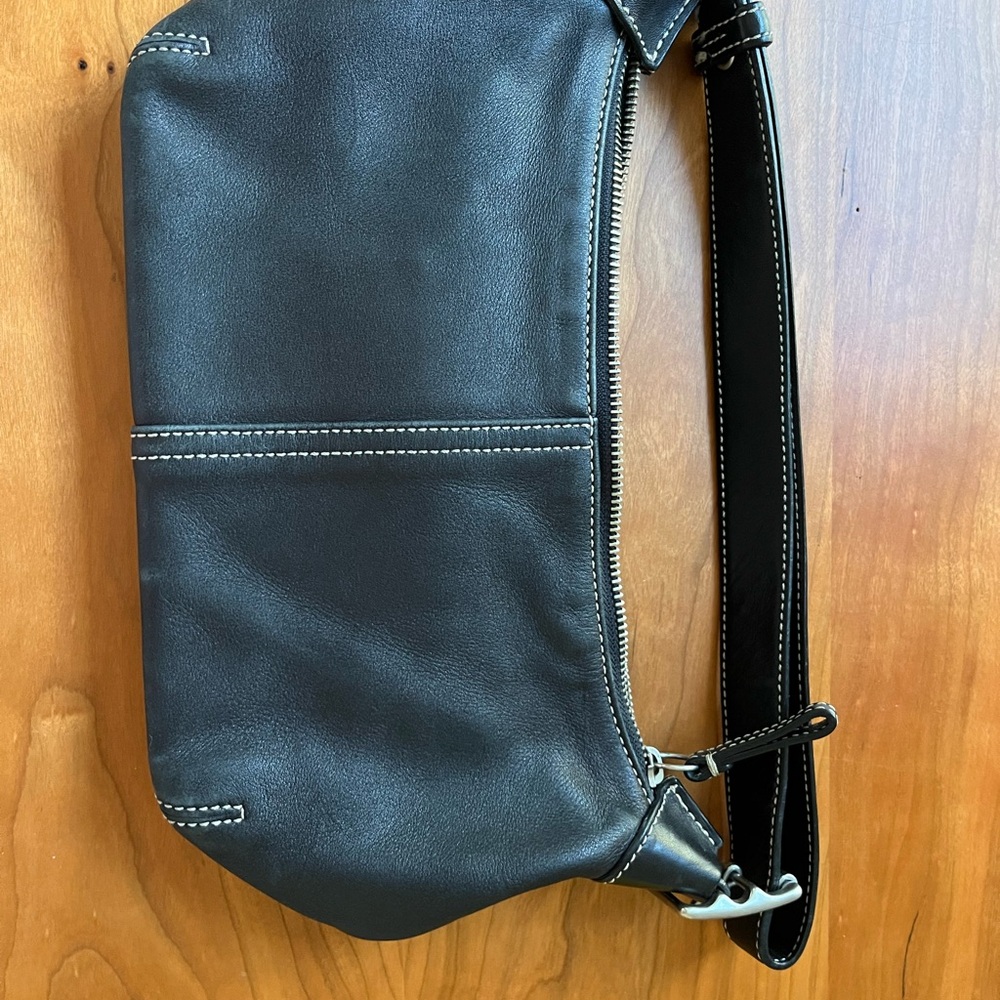 Coach Black Leather Hobo Bag